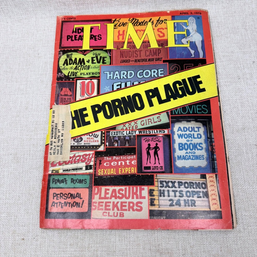 Time Magazine April 5 1976 The Porno Plague Vintage 70s News Ads Honda Civic